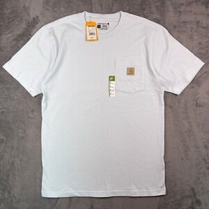 Carhartt Loose Fit T-Shirt Men's S Light Blue Pocket Tee Short Sleeve Workwear